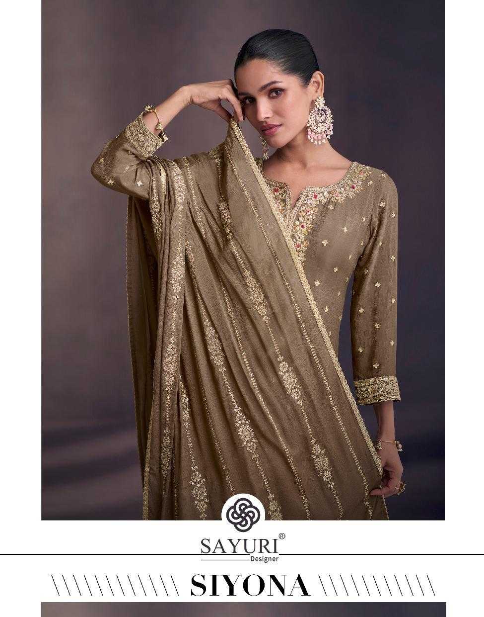 SAYURI DESIGNER PRESENT SIYONA READY TO FESTIVE WEAR DESIGNER SUIT IN WHOLESALE RATE IN SURAT - SAI DRESSES