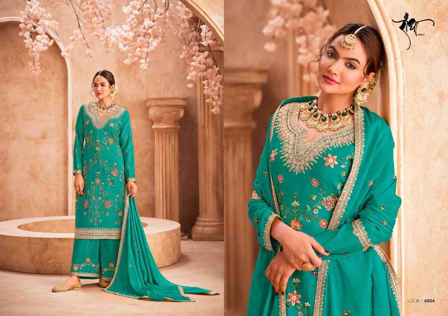 RADHA TRENDZ PRESENT JHALAK READY TO FESTIVE WEAR DESIGNER SUIT IN WHOLESALE RATE IN SURAT - SAI DRESSES