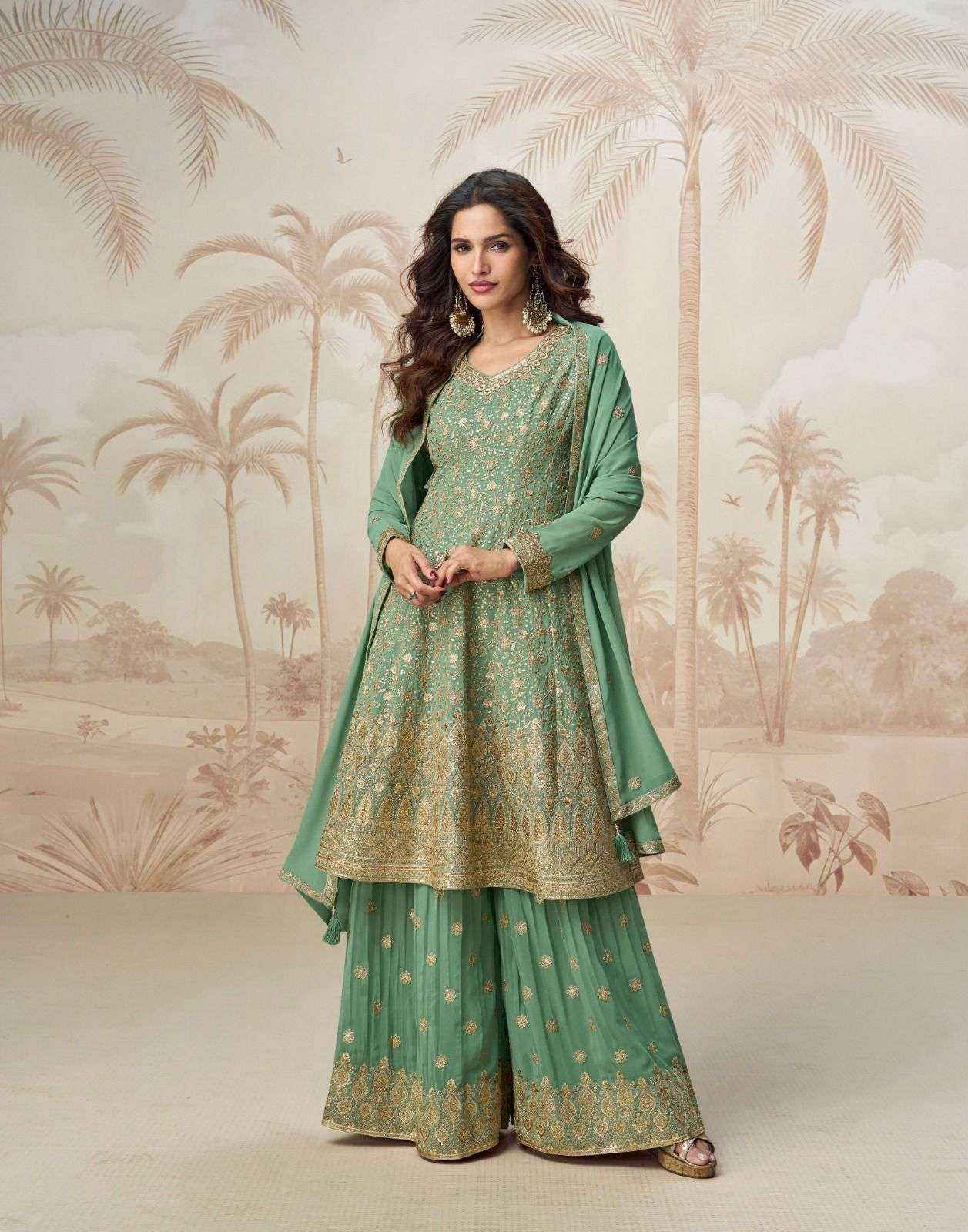 AASHIRWAD CREATION PRESENT SHIVANI READY TO FESTIVE WEAR DESIGNER SUIT IN WHOLESALE RATE IN SURAT - SAI DRESSES