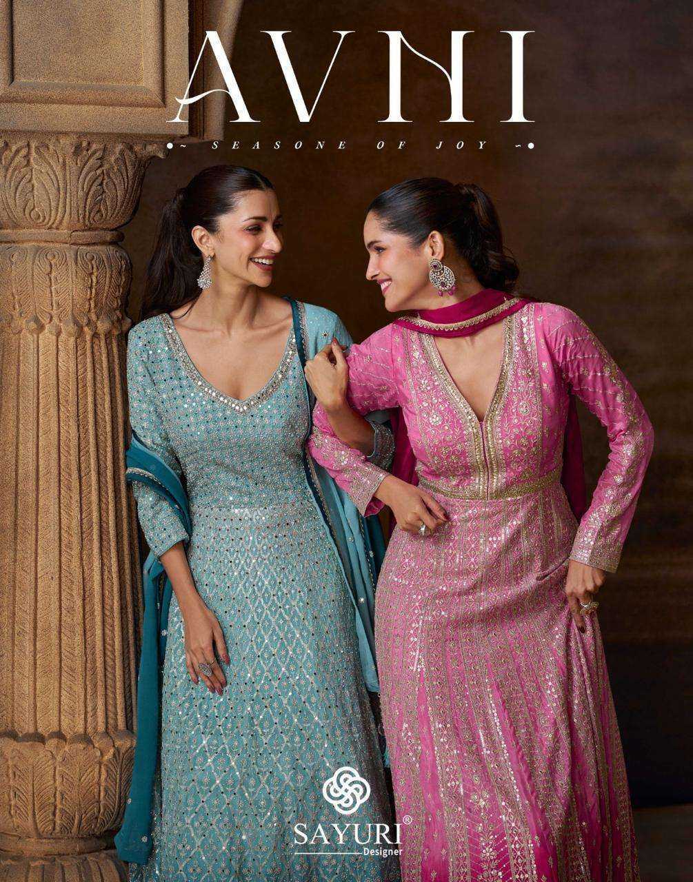 SAYURI DESIGNER PRESENT AVNI READY TO FESTIVE WEAR DESIGNER SUIT IN WHOLESALE RATE IN SURAT - SAI DRESSES