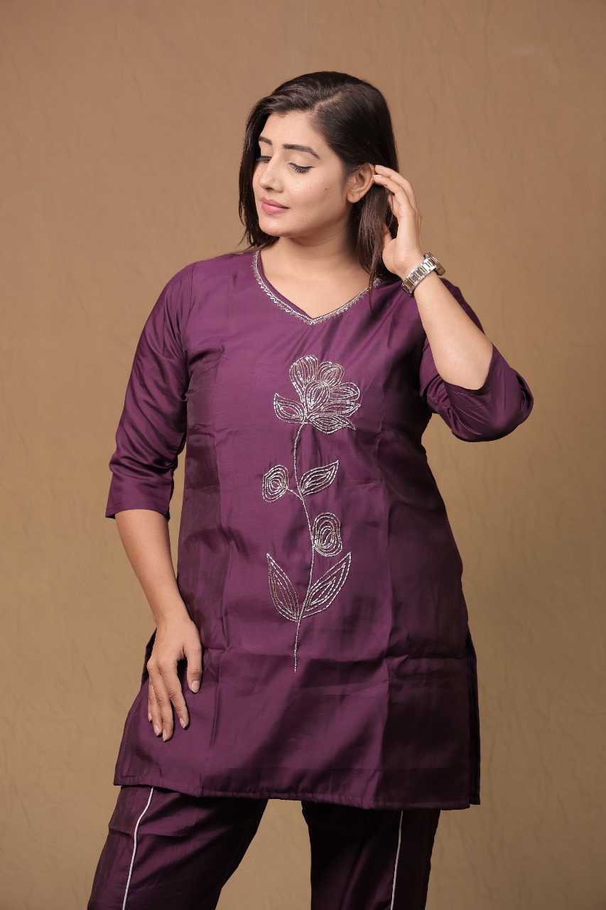 COSMIC ROMAN SILK WITH HEAVY HANDWORK TO FESTIVE WEAR  STRAIGHT CUT CORD SET  STYLE DESIGNER 2 PIECE COMBO SUITS IN WHOLESALE RATE  IN SURAT 