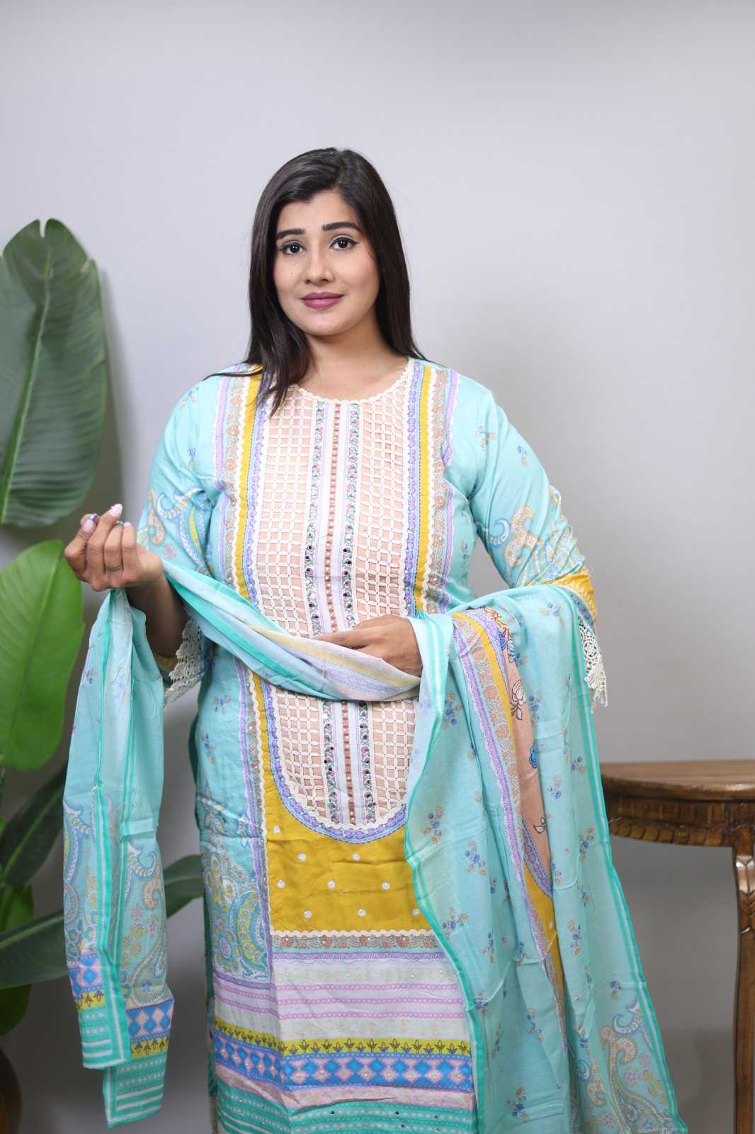 LUXURY PURE COTTON WITH HANDWORK COLLECTION 4 PIECE COMBO SUITS IN WHOLESALE RATE IN SURAT