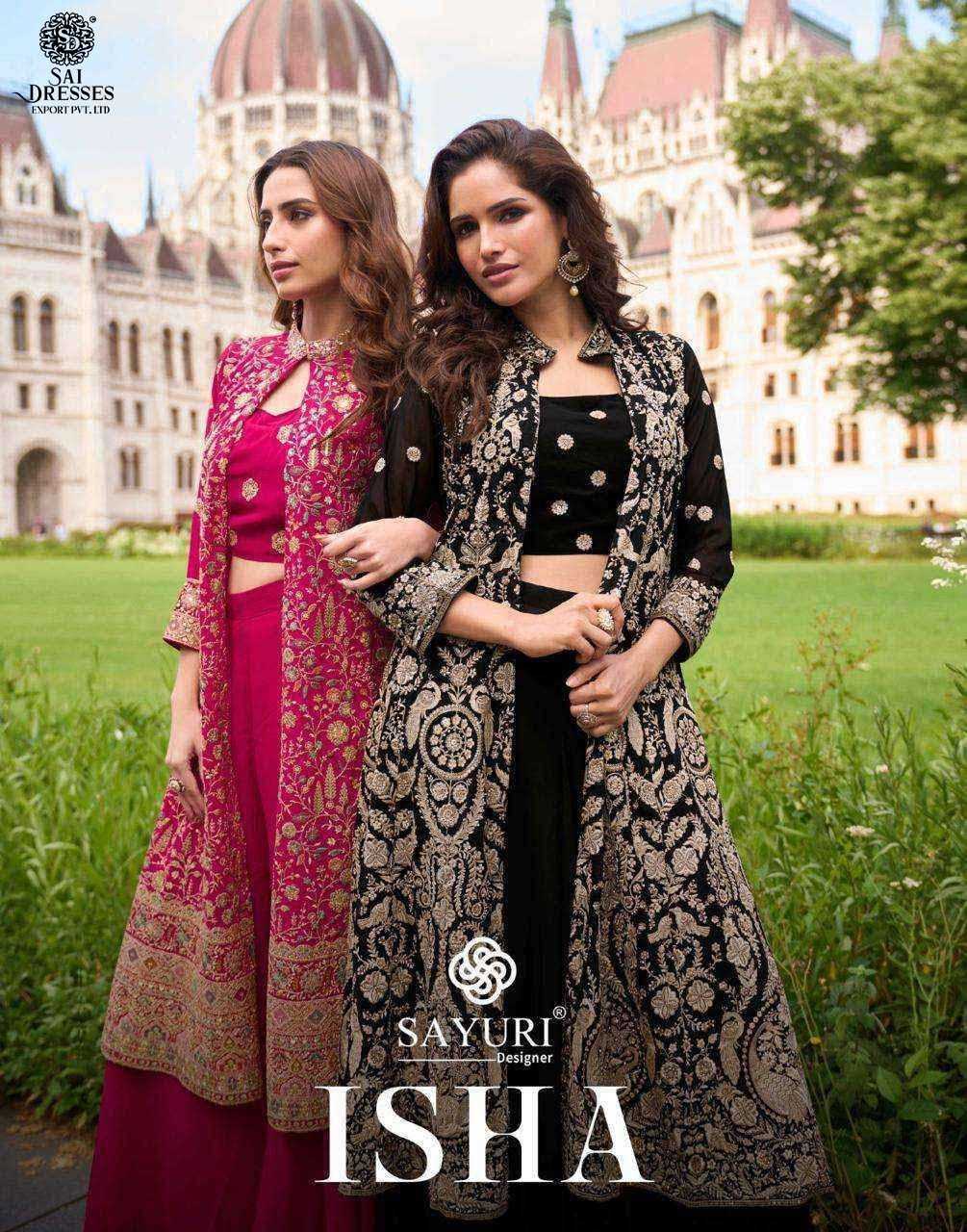 SAI DRESSE PRESENT ISHA CATALOG FOR FESTIVAL WEAR IN FREE SIZE IN WHOLESALE RATE, SURAT