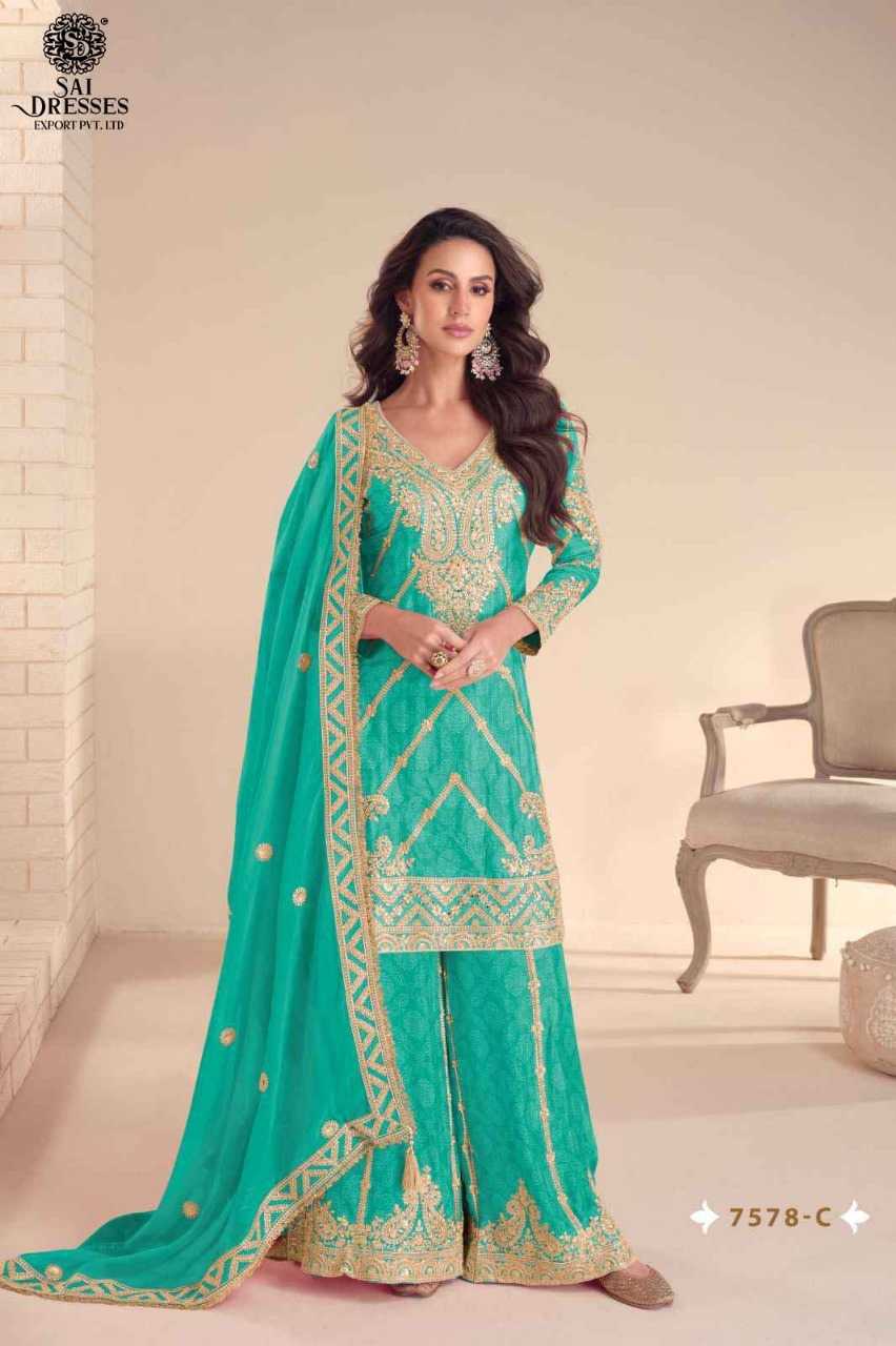 SAI DRESSE PRESENT MAHIRA 0.1  CATALOG FOR FESTIVAL WEAR IN FREE SIZE IN WHOLESALE RATE, SURAT