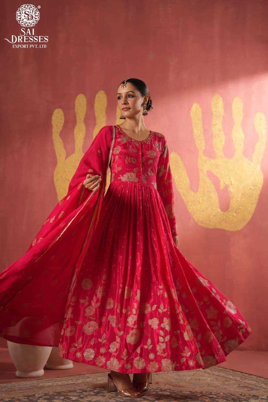 SAI DRESSE PRESENT PURE CREPE SILK HEAVEY HANDWORK FOR FESTIVAL WEAR 0.3 IN DIFFREN SIZE IN WHOLESALE RATE, SURAT