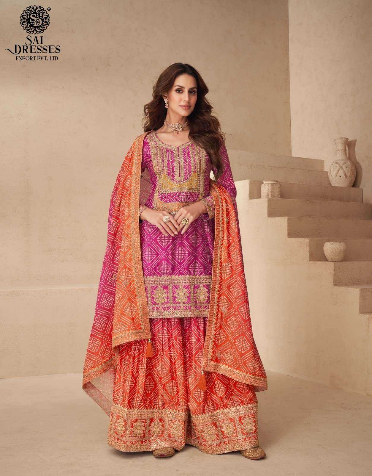 SAI DRESSES PRESENT 0.1  READY TO PARTY WEAR DESIGNER SUIT IN WHOLESALE RATE IN SURAT - SAI DRESSES