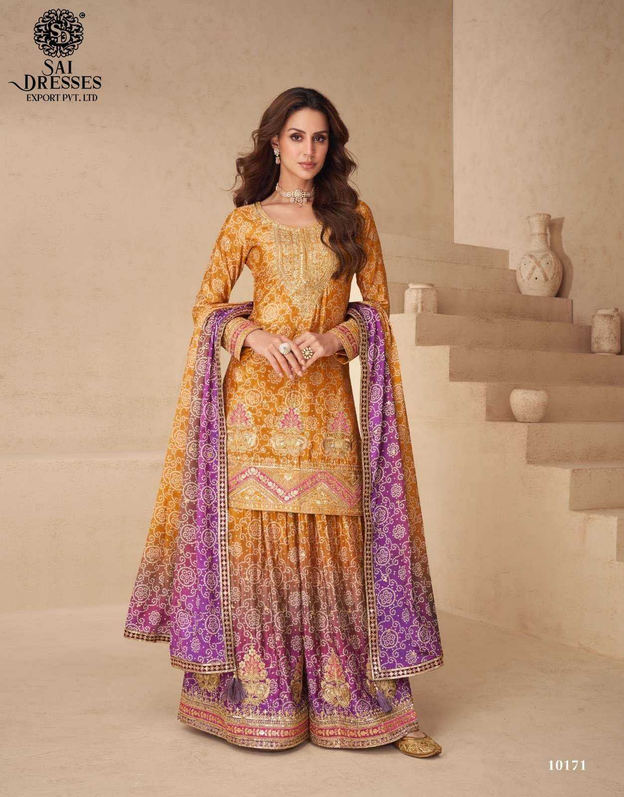 SAI DRESSES PRESENT 0.1  READY TO PARTY WEAR DESIGNER SUIT IN WHOLESALE RATE IN SURAT - SAI DRESSES