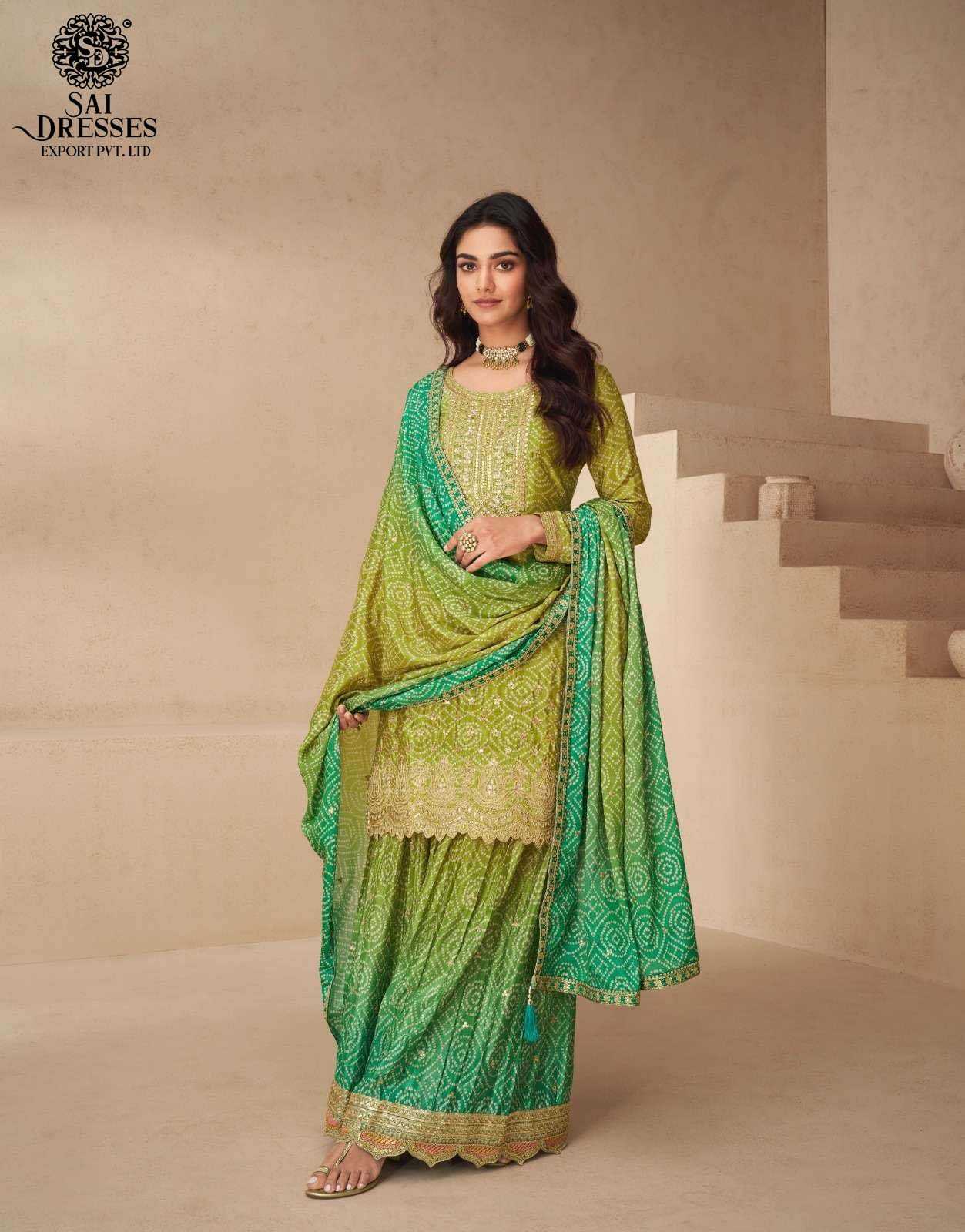 SAI DRESSES PRESENT 0.1  READY TO PARTY WEAR DESIGNER SUIT IN WHOLESALE RATE IN SURAT - SAI DRESSES