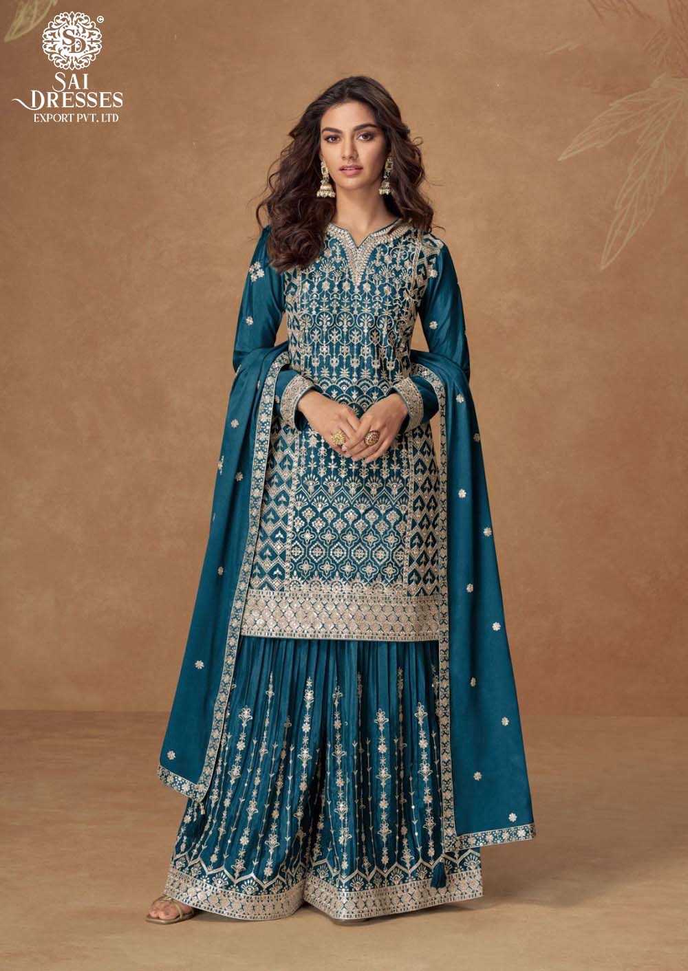 SAI DRESSES PRESENT PAKIZA READY TO PARTY WEAR DESIGNER SUIT IN WHOLESALE RATE IN SURAT - SAI DRESSES