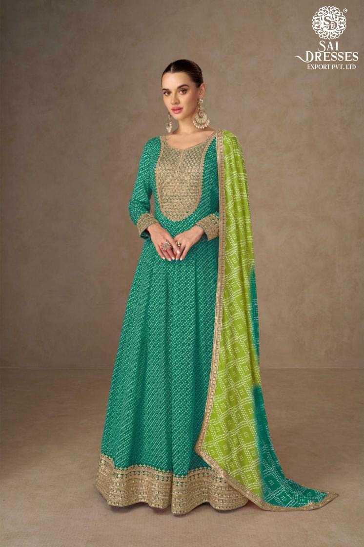 ELEGANT GEORGETTE SUITS WITH EMBROIDERED YOKE AND CONTRAST DUPATTA