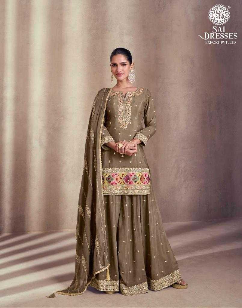 GEORGETTE SHARARA SUIT WITH INTRICATE ZARI EMBROIDERY AND FLORAL BORDER WORK – PERFECT FOR FESTIVE AND WEDDING CELEBRATIONS