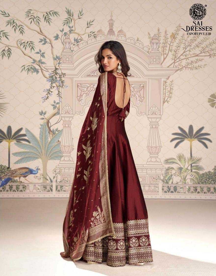 GRACEFUL ANARKALI GOWNS IN LUXURIOUS SILK FABRIC WITH INTRICATE GOLDEN WORK – A PERFECT BLEND OF TRADITION AND ELEGANCE.