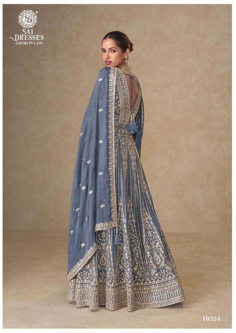 HEAVY FAUX GEORGETTE DESIGNER ANARKALI SUITS WITH ZARI & THREAD EMBROIDERY