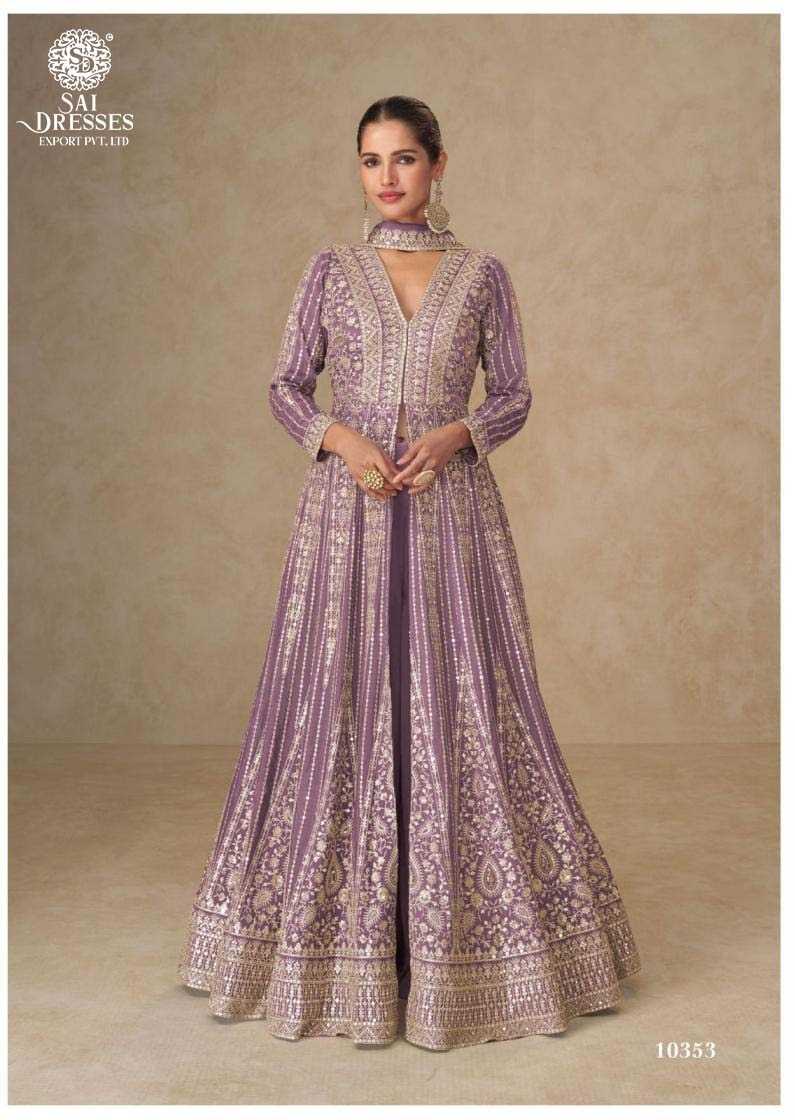 HEAVY FAUX GEORGETTE DESIGNER ANARKALI SUITS WITH ZARI & THREAD EMBROIDERY