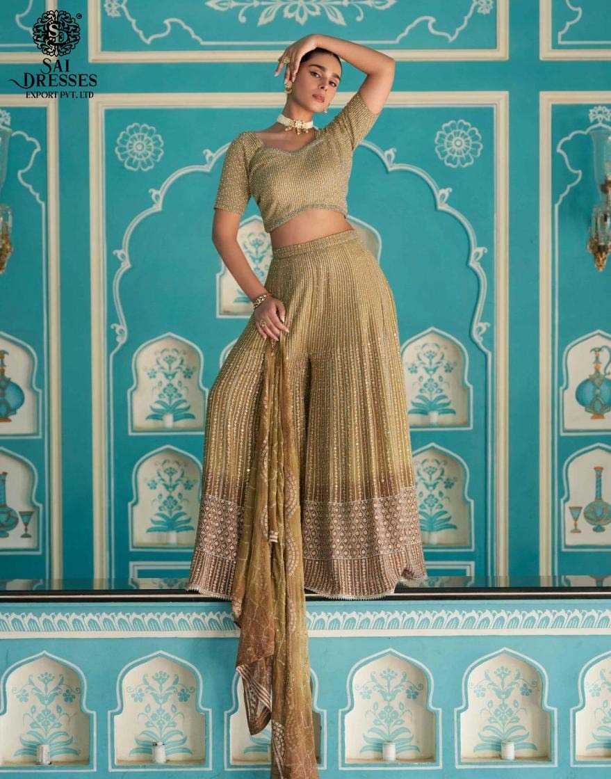 LUXURIOUS GEORGETTE READYMADE PLAZZO SET WITH EMBROIDERED BLOUSE AND DUPATTA, PERFECT FOR WEDDINGS & CELEBRATIONS