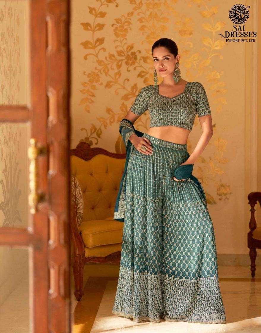 LUXURIOUS GEORGETTE READYMADE PLAZZO SET WITH EMBROIDERED BLOUSE AND DUPATTA, PERFECT FOR WEDDINGS & CELEBRATIONS