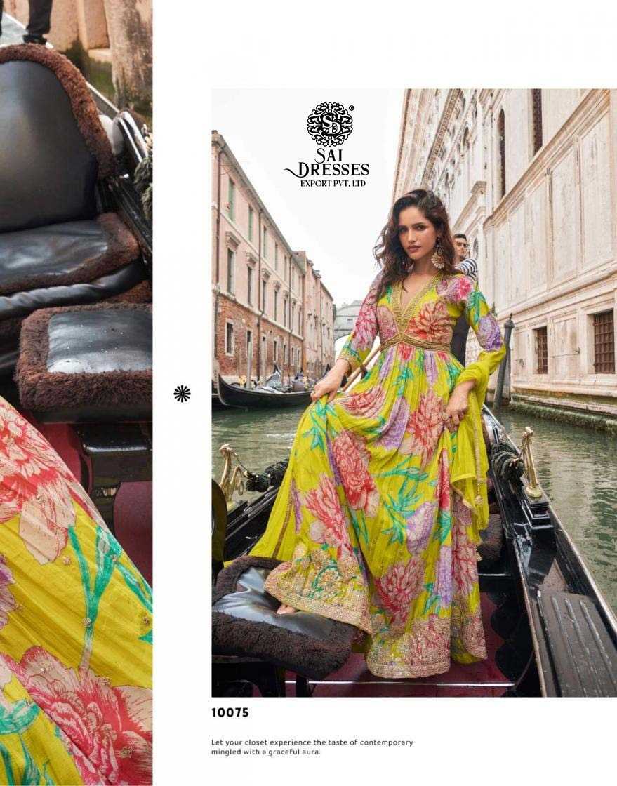 PREMIUM GEORGETTE DIGITAL FLORAL SUITS WITH HAND EMBROIDERY & NET DUPATTA