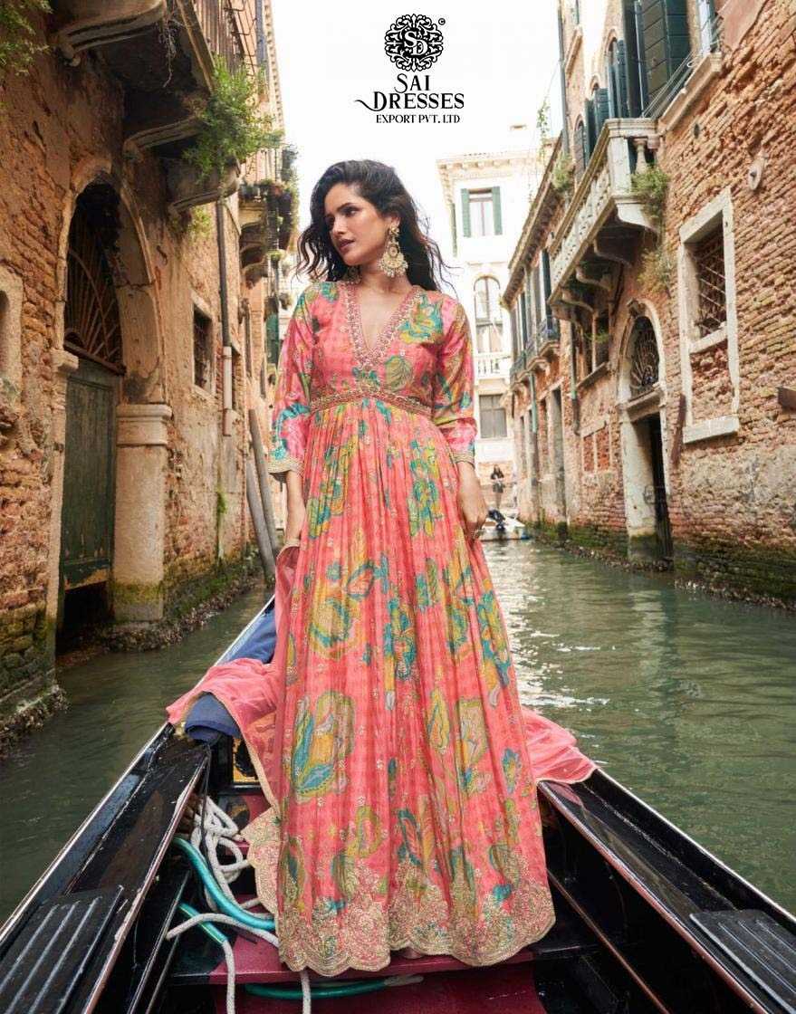 PREMIUM GEORGETTE DIGITAL FLORAL SUITS WITH HAND EMBROIDERY & NET DUPATTA