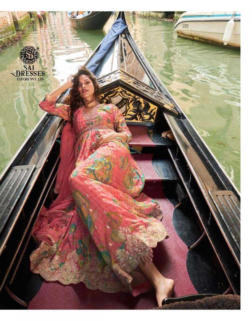 PREMIUM GEORGETTE DIGITAL FLORAL SUITS WITH HAND EMBROIDERY & NET DUPATTA