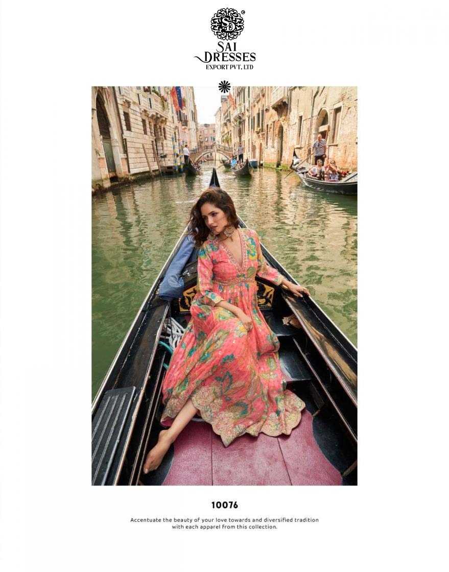 PREMIUM GEORGETTE DIGITAL FLORAL SUITS WITH HAND EMBROIDERY & NET DUPATTA