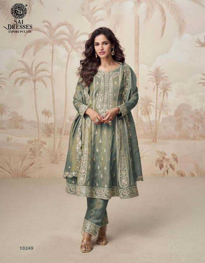 ROYAL EMBROIDERED ANARKALI SUIT WITH GOLDEN THREAD WORK AND RICH DUPATTA BORDER – CLASSIC ETHNIC WEAR
