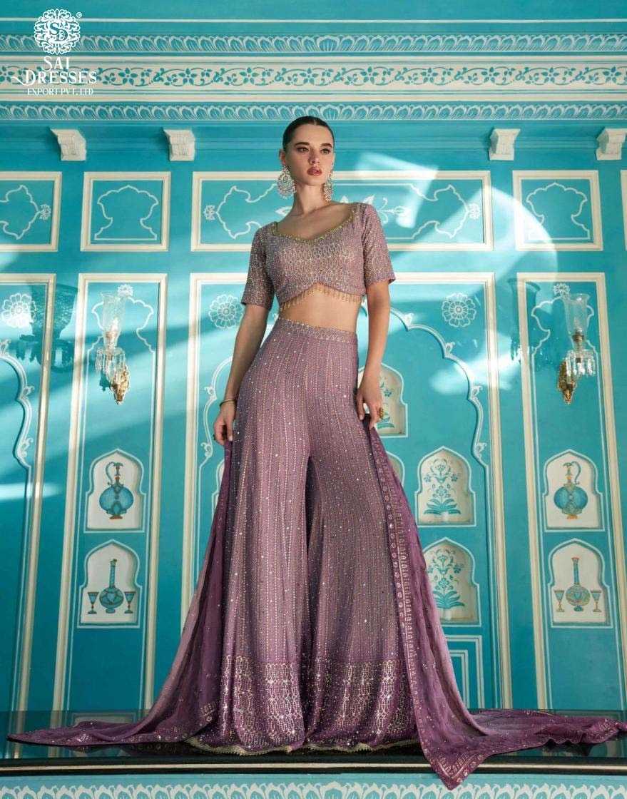 PREMIUM DESIGNER GEORGETTE PLAZZO SETS WITH HEAVY SEQUIN AND THREAD EMBROIDERY – A PERFECT FUSION OF WESTERN ELEGANCE AND TRADITIONAL GLAMOUR.