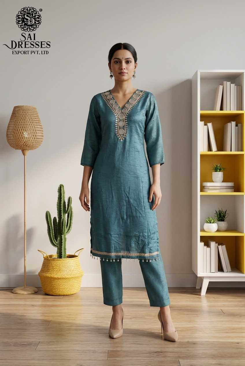  GOLD CRUSH FABRIC SUIT SET WITH ELEGANT MIRROR WORK AND FINE EMBELLISHMENTS 