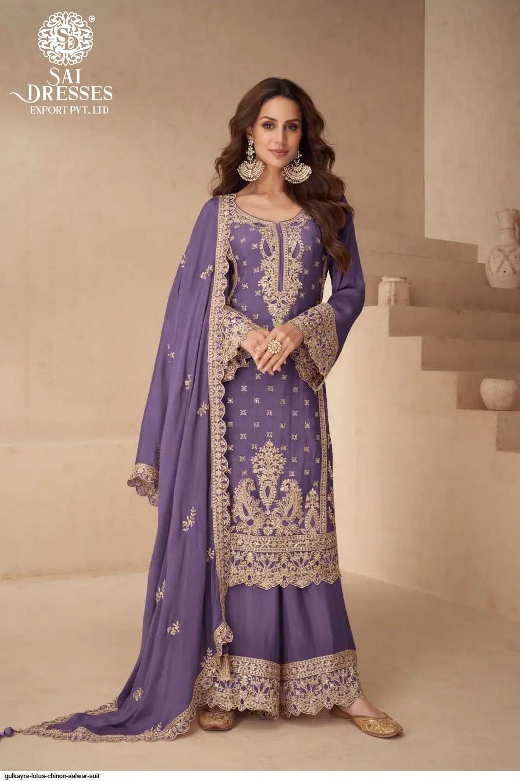 LOTUS PREMIUM CHINON EMBROIDERED SALWAR SUIT WITH DUPATTA IN MULTIPLE COLORS – ELEGANT PARTY & FESTIVE WEAR 