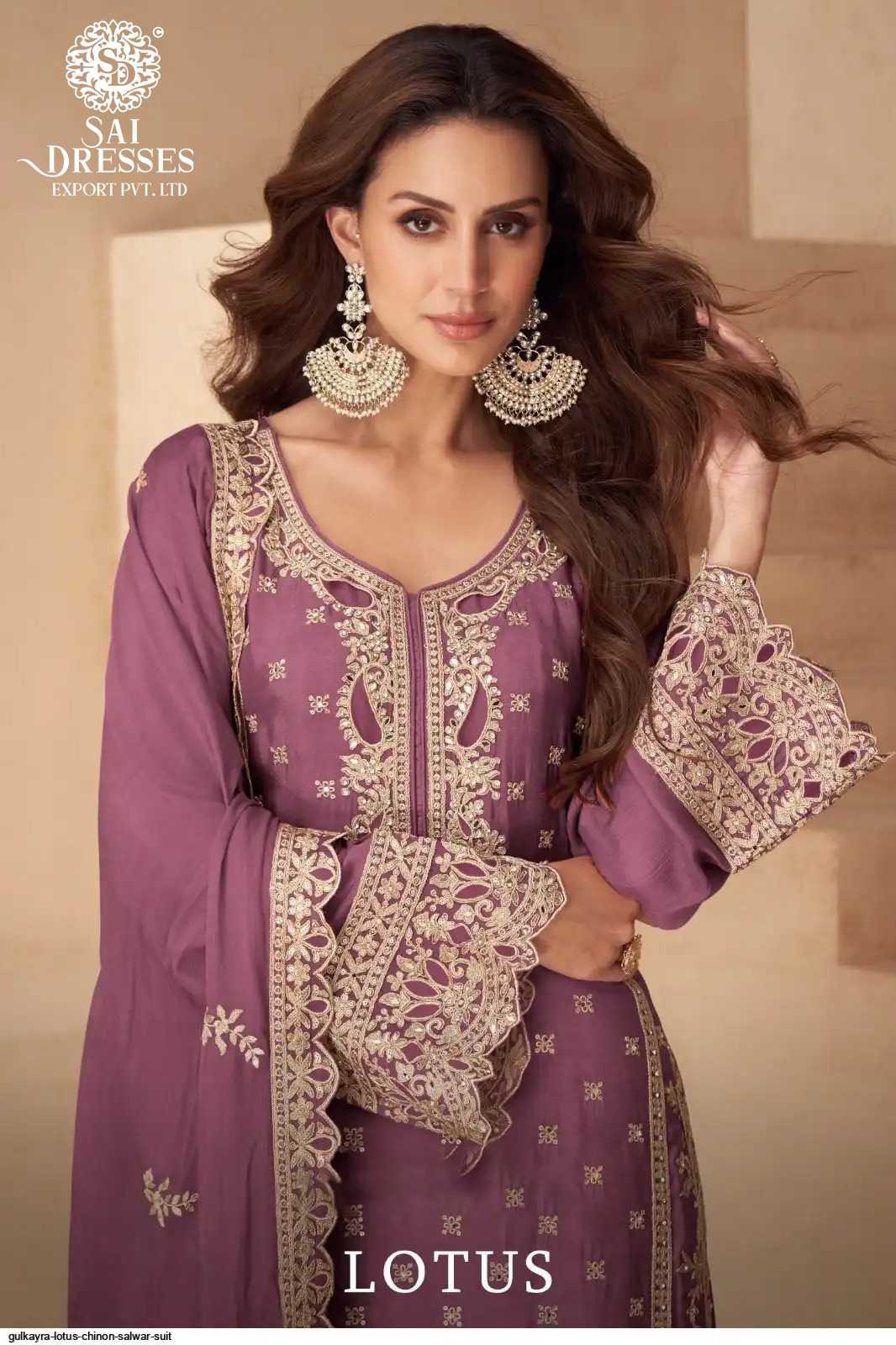 LOTUS PREMIUM CHINON EMBROIDERED SALWAR SUIT WITH DUPATTA IN MULTIPLE COLORS – ELEGANT PARTY & FESTIVE WEAR 