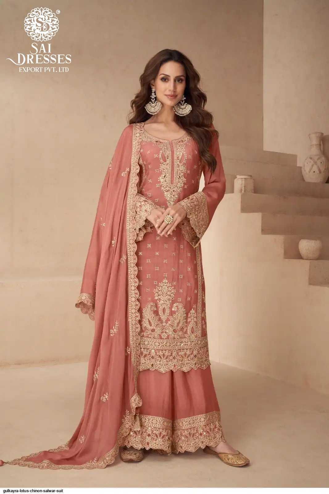 LOTUS PREMIUM CHINON EMBROIDERED SALWAR SUIT WITH DUPATTA IN MULTIPLE COLORS – ELEGANT PARTY & FESTIVE WEAR 