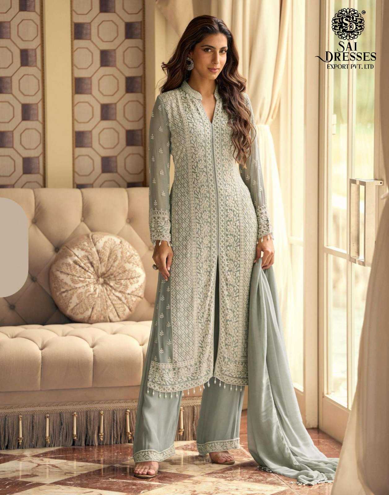 LUXURY EMBROIDERED PREMIUM GEORGETTE DRESSES COLLECTION IN THREE DIFFRENT SHADES