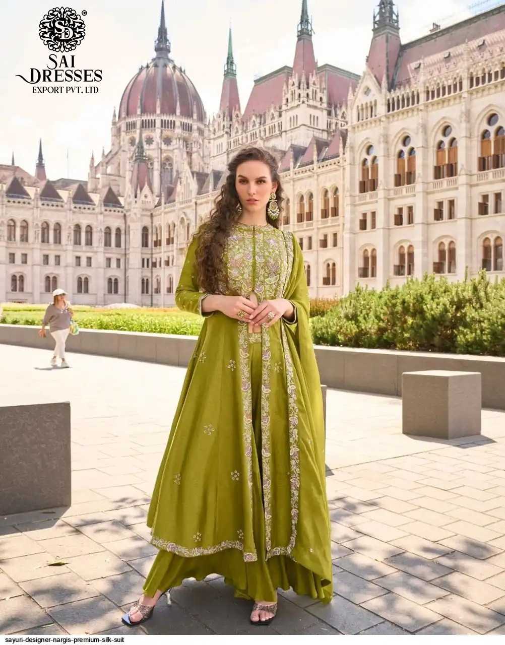 NARGIS REAL PREMIUM SILK AND REAL ORGANZA EMBROIDERED SUIT SET WITH ELEGANT HAND WORK – LUXURY FESTIVE & DESIGNER WEAR