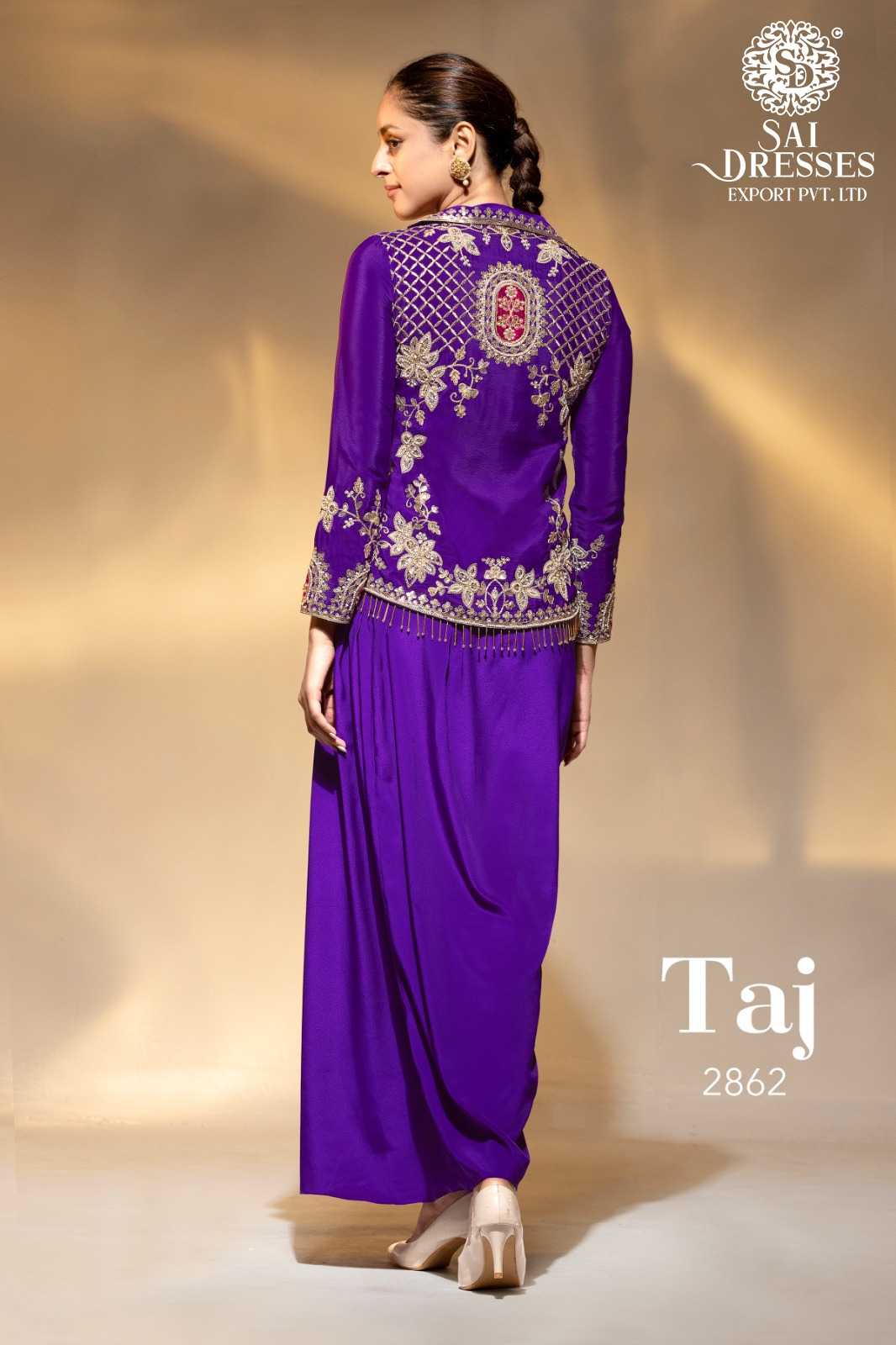 PREMIUM DESIGNER BEADS AND DABKA DORI HAND EMBROIDERED JACKET STYLE SET WITH MATCHING INNER AND FLARED BOTTOM – LUXURY FESTIVE AND PARTY WEAR COLLECTION