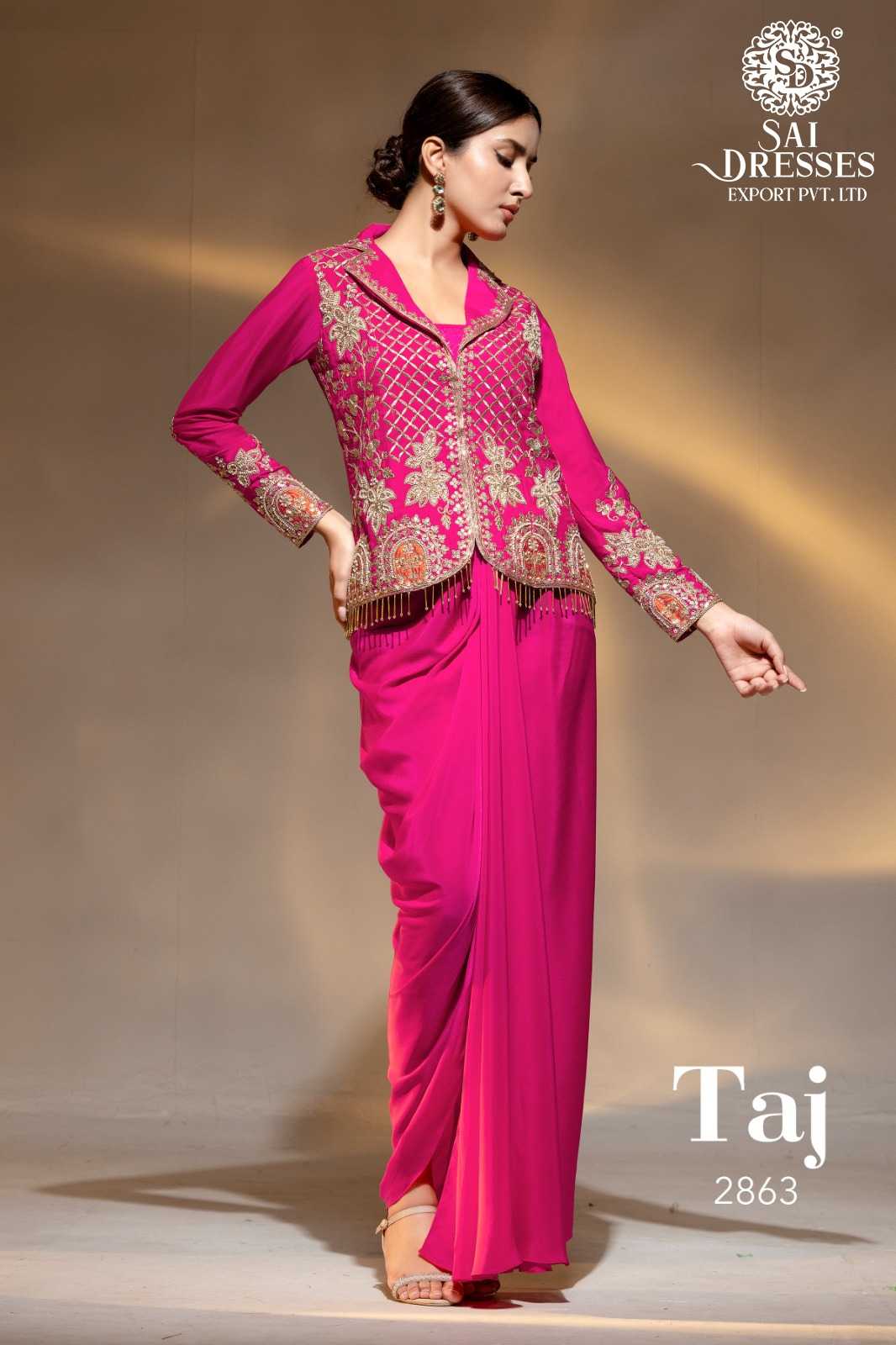 PREMIUM DESIGNER BEADS AND DABKA DORI HAND EMBROIDERED JACKET STYLE SET WITH MATCHING INNER AND FLARED BOTTOM – LUXURY FESTIVE AND PARTY WEAR COLLECTION