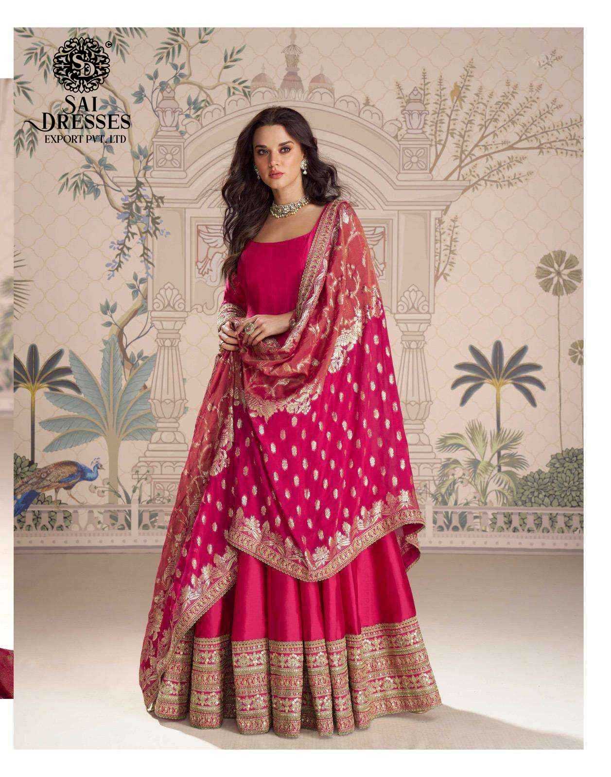 PREMIUM DESIGNER GOWN  WITH HEAVY BORDER WORK AND MATCHINGVISCOS JACQUARD SILK DUPATTA