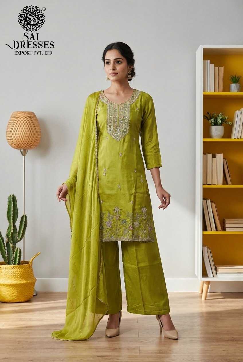 PREMIUM PURE NATURAL CREPE KURTI PALAZZO SET WITH HEAVY HAND EMBROIDERY AND ELEGANT FESTIVE FINISH