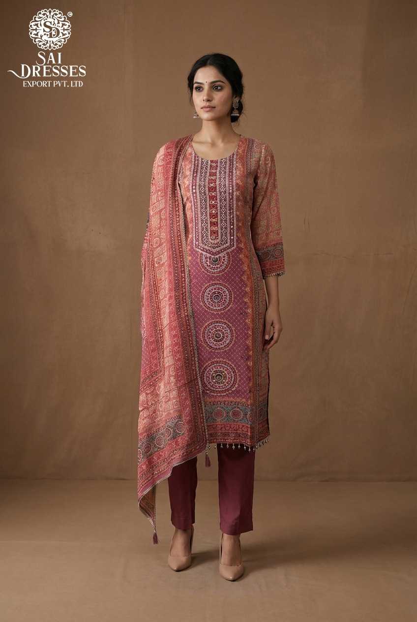 PREMIUM PURE SIMMER BERRY WINE STRAIGHT KURTI WITH HEAVY HANDWORK AND RICH TRADITIONAL PRINT, MATCHING PANTS AND ELEGANT DUPATTA FOR WOMEN