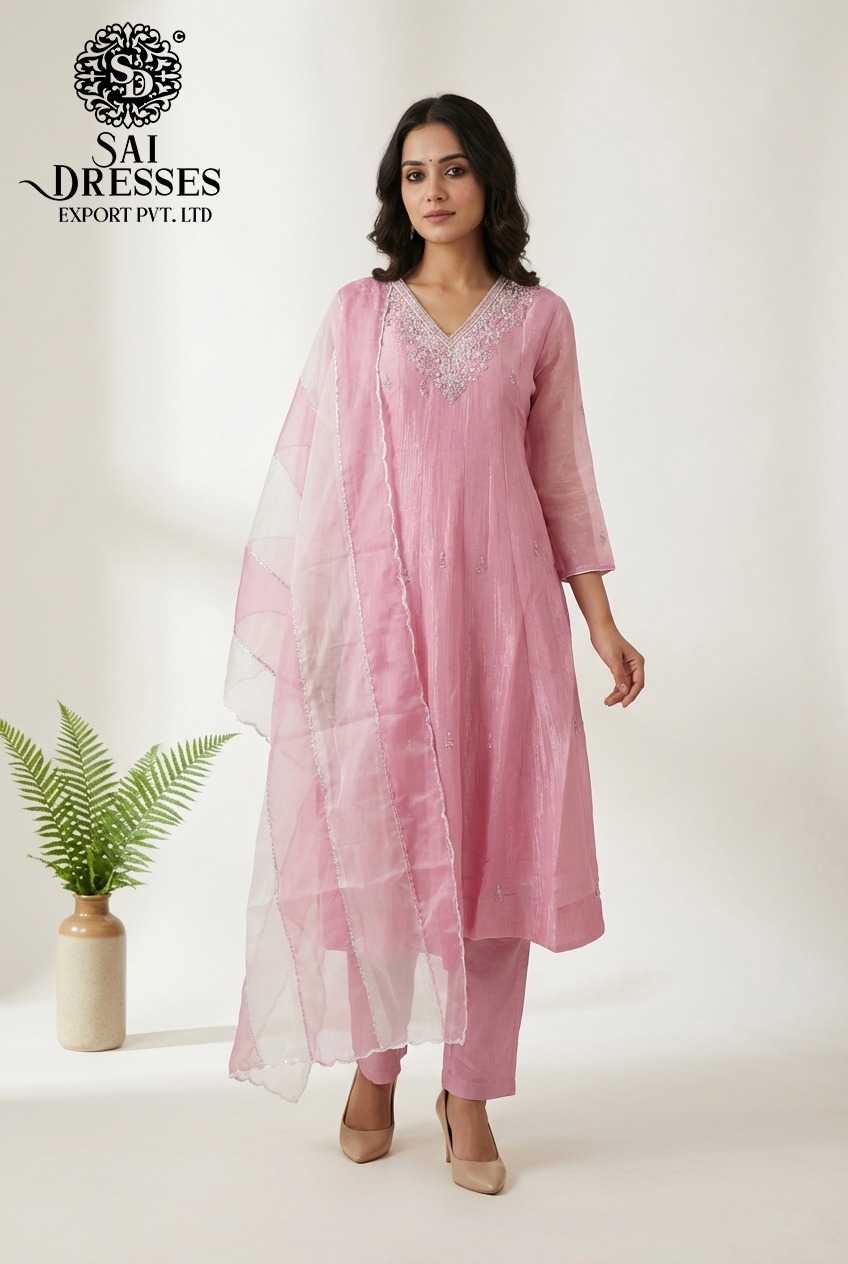 PREMIUM PURE VISCOSE SHIMMER STRAIGHT PINK KURTI WITH HEAVY HANDWORK AND ELEGANT FINISH, MATCHING PANTS AND SOFT DUPATTA FOR WOMEN