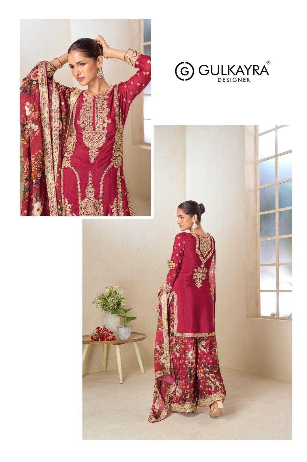PREMIUM REAL CHINON DIGITAL PRINT KURTA SET WITH EMBROIDERY WORK, CHINON PLAZZO & MATCHING DUPATTA