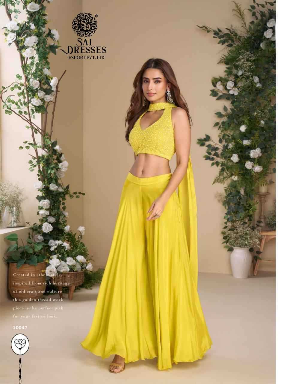 PREMIUM REAL CHINON SILK AND GEORGETTE 3 PIC COLLECTION IN BRIGHT FESTIVE SHADES