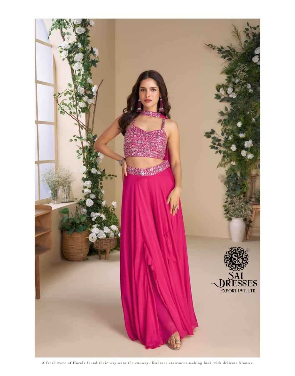 PREMIUM REAL CHINON SILK AND GEORGETTE 3 PIC COLLECTION IN BRIGHT FESTIVE SHADES