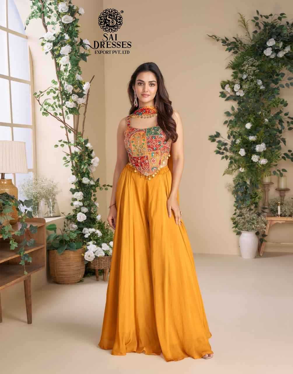 PREMIUM REAL CHINON SILK AND GEORGETTE 3 PIC COLLECTION IN BRIGHT FESTIVE SHADES