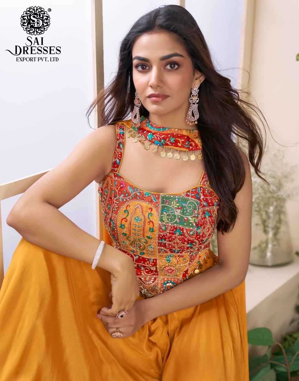 PREMIUM REAL CHINON SILK AND GEORGETTE 3 PIC COLLECTION IN BRIGHT FESTIVE SHADES