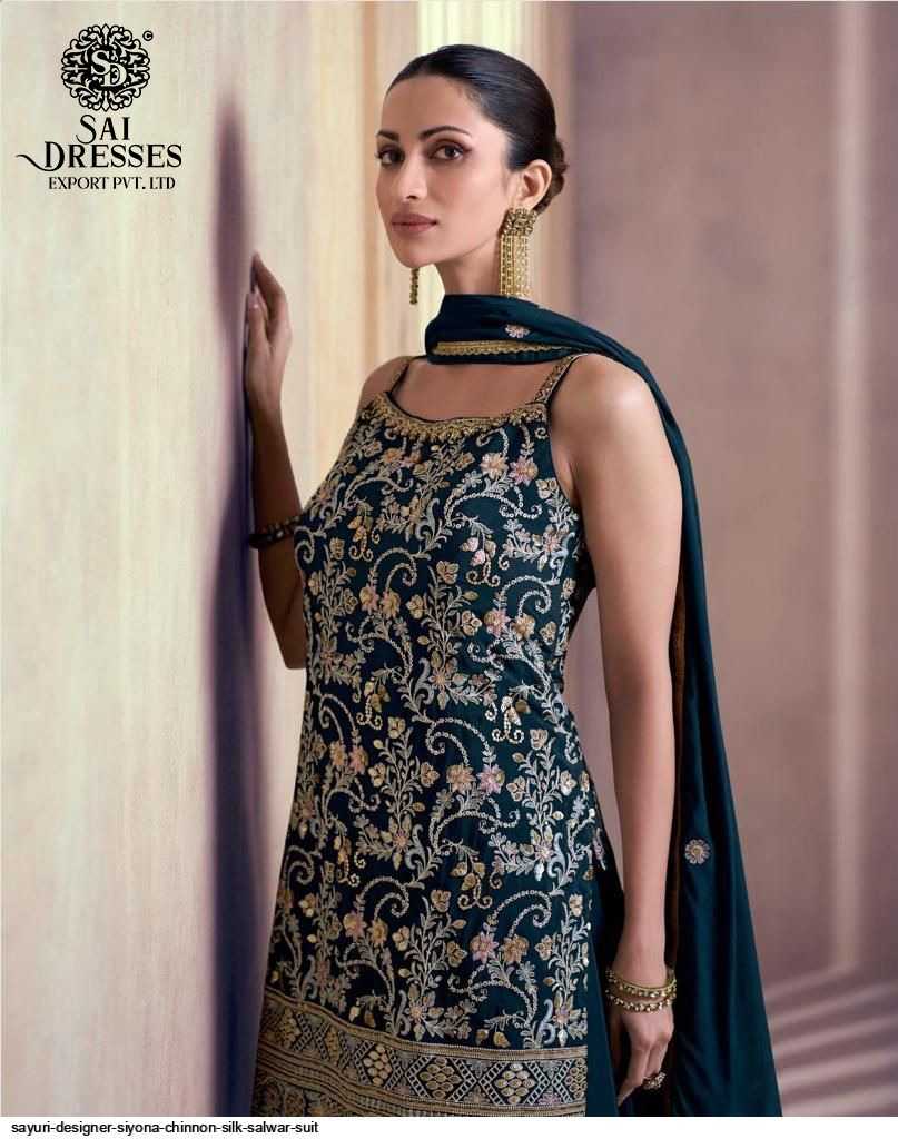 PREMIUM REAL CHINON SILK AND REAL GEORGETTE SHARARA SET WITH HEAVY EMBROIDERY – LUXURY FESTIVE & WEDDING WEAR COLLECTION