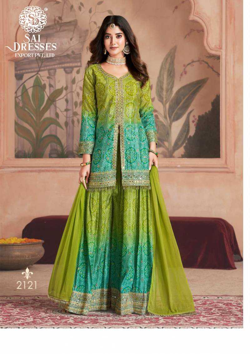 PREMIUM REAL CHINON SILK DESIGNER 3 PIC SET WITH HEAVY EMBROIDERY AND FLOWY SILHOUETTE – LUXURY FESTIVE & WEDDING WEAR COLLECTION