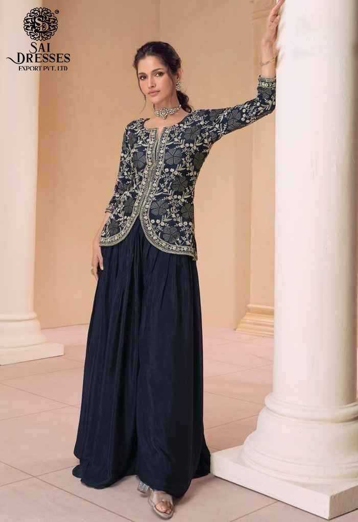 PREMIUM REAL CHINON SILK DESIGNER PALAZZO SET WITH HEAVY EMBROIDERED TOP – LUXURY FESTIVE & PARTY WEAR COLLECTION