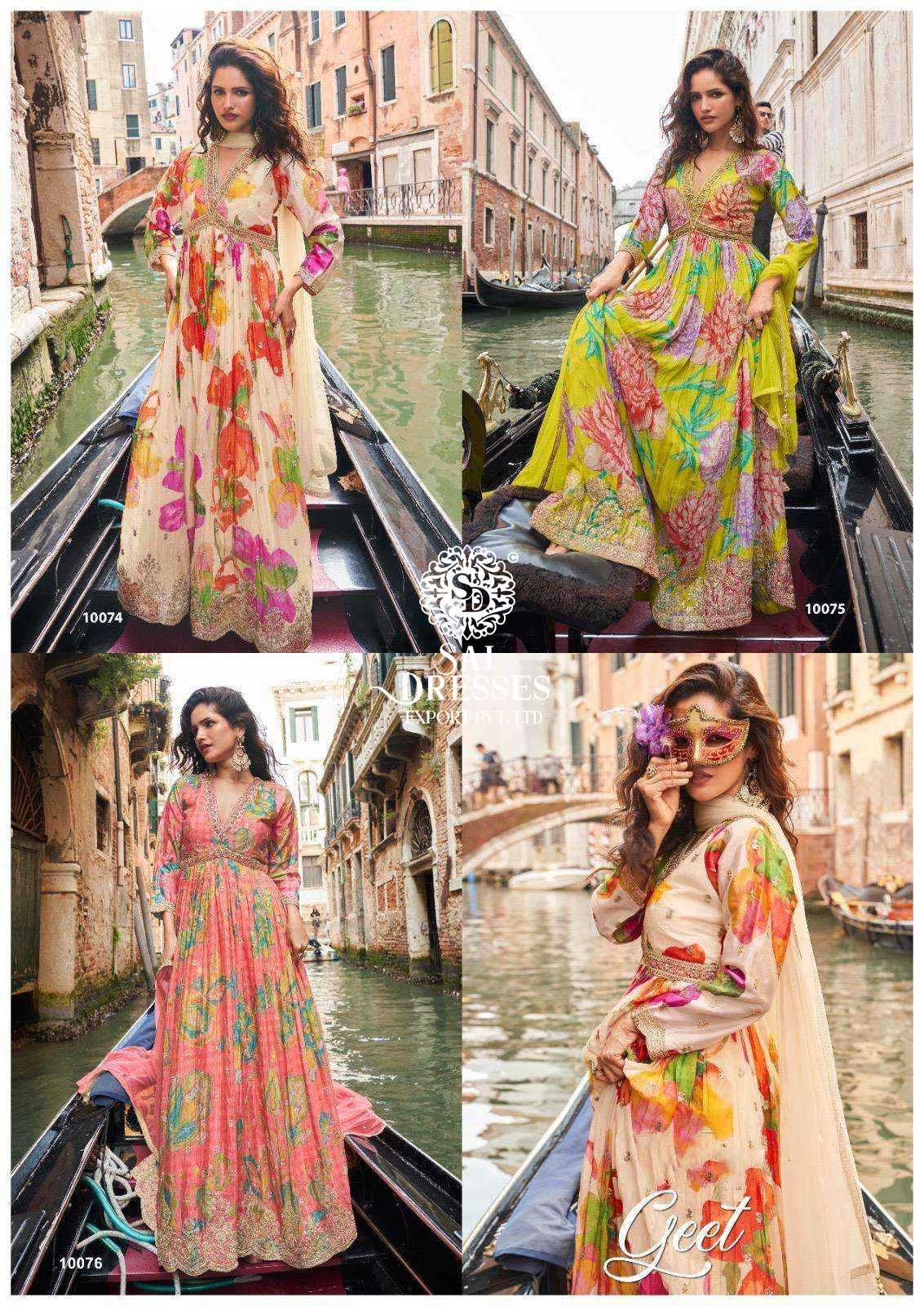 PREMIUM REAL CHINON SILK DIGITAL FLORAL PRINT ANARKALI STYLE GOWN WITH ELEGANT FLOW AND LUXURY FINISH