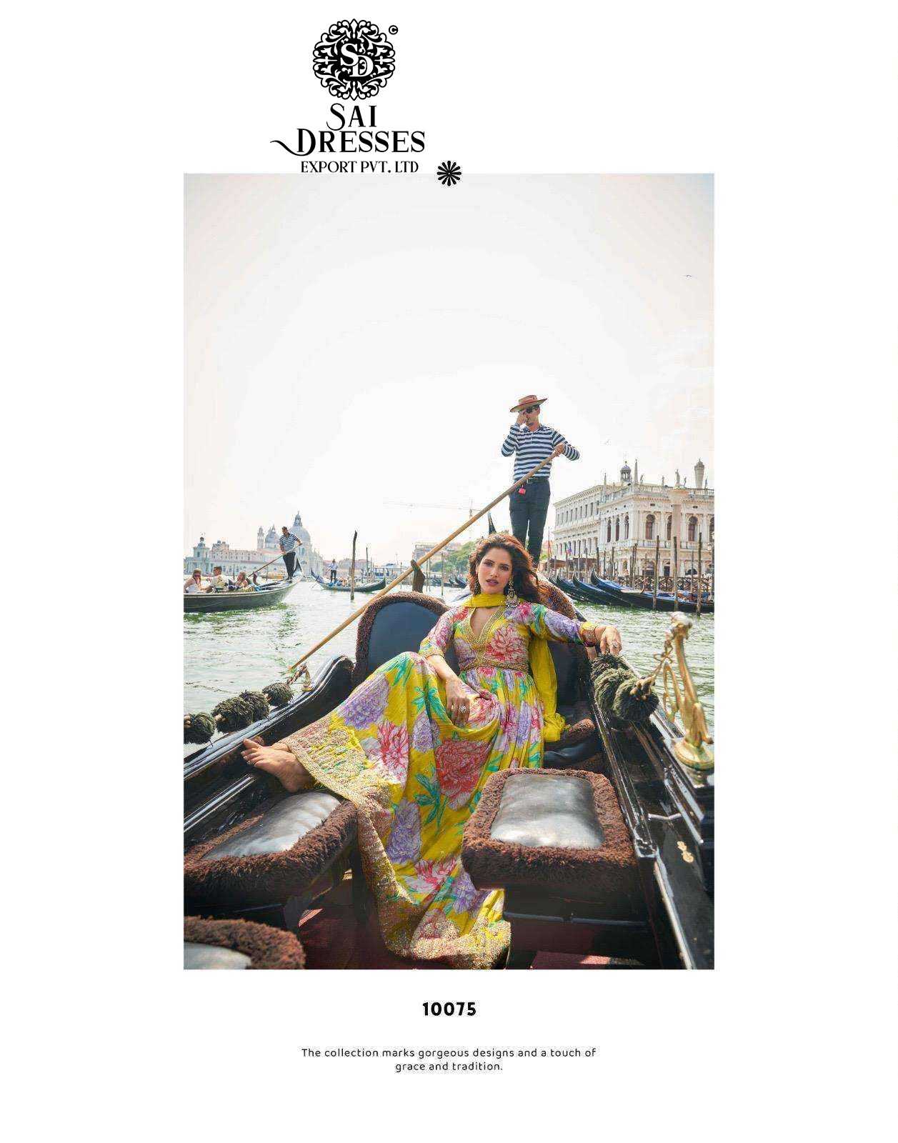 PREMIUM REAL CHINON SILK DIGITAL FLORAL PRINT ANARKALI STYLE GOWN WITH ELEGANT FLOW AND LUXURY FINISH