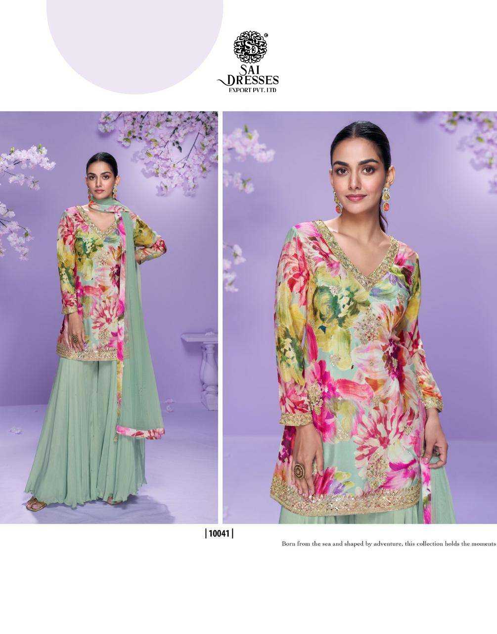 PREMIUM REAL CHINON SILK DIGITAL FLORAL PRINT KURTI WITH PLAZZO AND MATCHING DUPATTA – ELEGANT FESTIVE WEAR COLLECTION