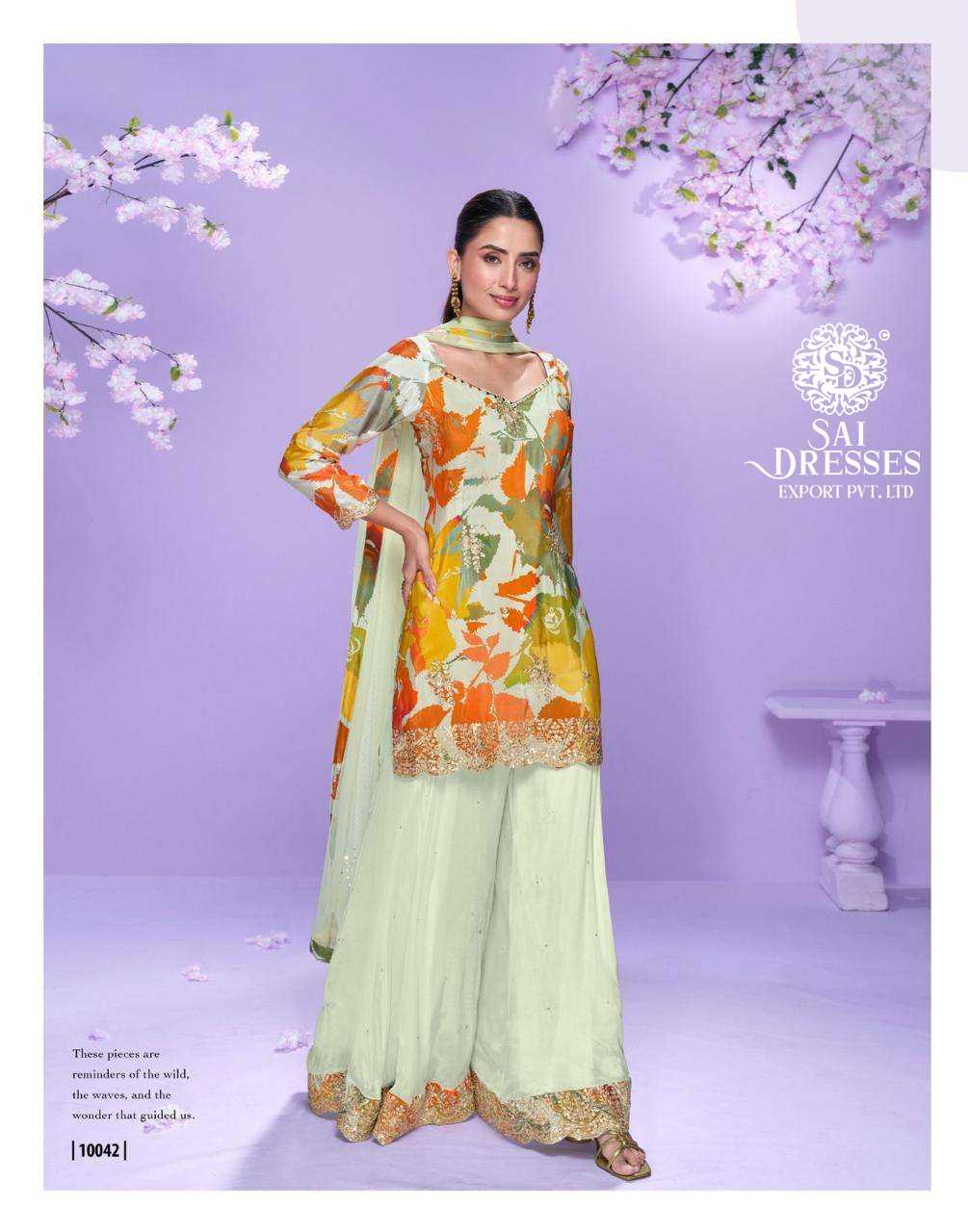 PREMIUM REAL CHINON SILK DIGITAL FLORAL PRINT KURTI WITH PLAZZO AND MATCHING DUPATTA – ELEGANT FESTIVE WEAR COLLECTION